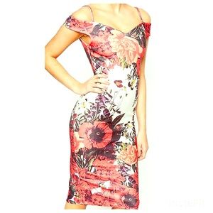 hope and ivy ruffle cold shoulder dress